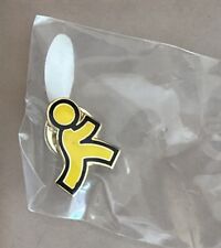 Vintage New AOL America Online Running Man Lapel Pin Yellow picture
