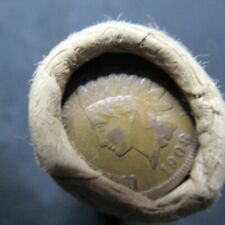 1859 1908 ENDS INDIAN HEAD PENNY ROLL LOT FROM A BANK OF ROCK RIVER, WYOMING 771 picture