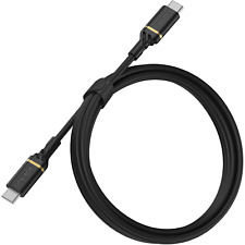 OtterBox (3.3-Ft) 1M Fast Charge USB-C to USB-C Tough Cable iPad iPhone - Black picture