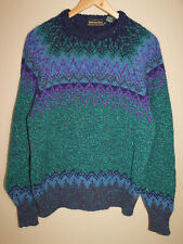 Vintage IRISH Brittany Ltd Men's  Knitted Wool Green Sweater Made in Ireland picture
