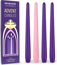 BRUBAKER Advent Candles Purple & Pink - 10