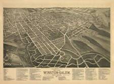 Vintage Pictorial Map Winston-Salem NC (1891) picture