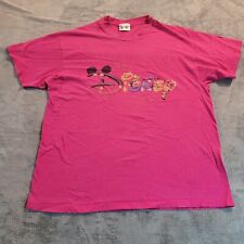Vintage Walt Disney World T-Shirt Single Stitch Mickey Pooh Mens Size XL Pink picture