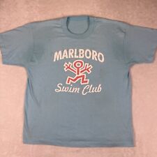 VINTAGE 70s Swim Club Marlboro Shirt L Men Cigarette Smoke Single Stitch RARE picture