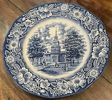 Vintage Staffordshire England LIBERTY BLUE 10” Ironstone Dinner Plate picture