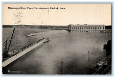 1913 Mississippi River Power Development Keokuk Iowa IA Antique Posted Postcard picture