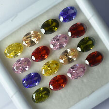 100Pcs Natural Certified Sapphire Mix Color Oval Shape Loose Gemstone 7x5 MM Lot picture