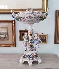Antique  Carl Thieme German Dresden Footed Reticulated Baroque Compote 11