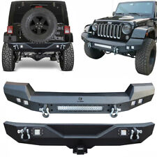 Vijay For 2007-2018 Jeep Wrangler JK Front Bumper or Rear Bumper with Lights picture