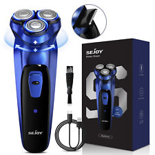 SEJOY Men's Electric Razor Rechargeable Rotary Beard Shaver Pop-up Trimmer Gifts picture