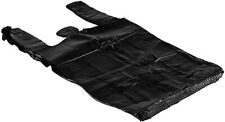 Bags 1/6 Large 21 x 6.5 x 11.5 BLACK T-Shirt Plastic Grocery Shopping Bags picture