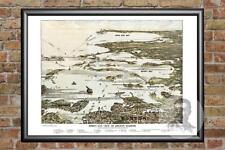 Old Map of Boston Harbor, MA from 1920 - Vintage Massachusetts Historic Decor picture