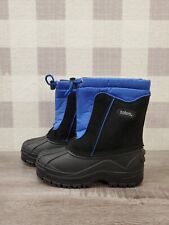 Totes Kids Action Insulated Snow Boots Size 2 Black/Blue - New ✅ picture