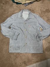 Vintage WW2 Engineer Chore Coat Pincheck Fabric picture