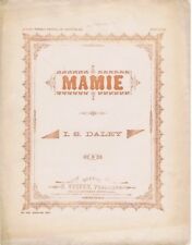 Mamie, by I. S. Daley, 1901,  vintage sheet music picture