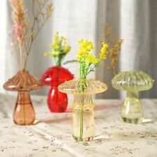 Mushroom Vase Transparent Glass Aromatherapy Bottle Hydroponic Home Flower Table picture
