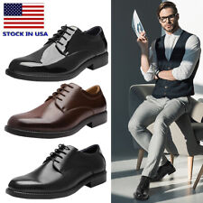 Men's Dress Oxford Derby Shoes Classic Lace Up Formal Business Shoes Wide Size picture