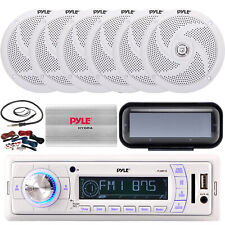 Pyle PLMR18 Receiver w/ Cover, 6x 6.5'' 240W Speakers, Amplifier w/ Kit, Antenna picture