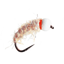 Tungsten Tactical Bank Maggot UV Hotspot Nymph Fly - Barbless Nymph - Euro Nymph picture