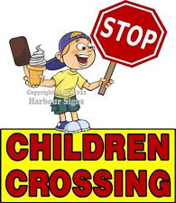 Children crossing DECAL Ice Cream Food Truck Concession Sticker (Choose Size) picture