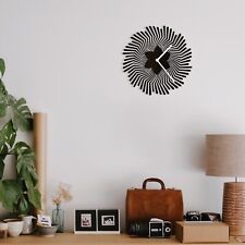 Supernova - retro wall clock, 70s home decor idea, geometric wooden clock picture