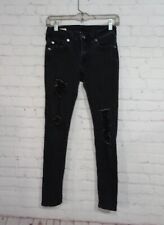 True Religion Jennie Curvy Womens Mid Rise Skinny Stretch Black Jeans Size 27 picture