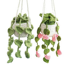 Car Handmade Crochet Ornament Plant Styling Pendant Crochet Plants Hanging picture