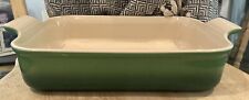 Le Creuset Stoneware Rectangular Baking Dish, 12.5 x 9 (32cm) 4qt Bamboo Grn NWT picture