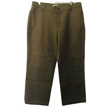 Lee Women’s Relaxed Straight leg At the waist Brown pants Size 16 Medium picture