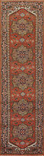 Elegance Redefined Hand-Knotted Heriz Serapi Indian 12' Runner Rug 3x12 ft picture