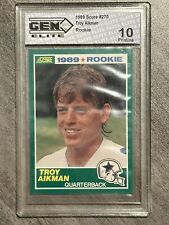 1989 Score Troy Aikman Rookie #270 Gem Elite 10 picture