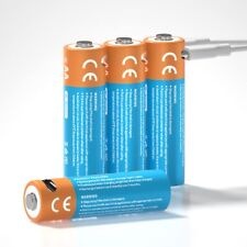 Rechargeable AA Lithium Batteries - 4 Pack USB rechagreable Batteries 1.5V 26... picture