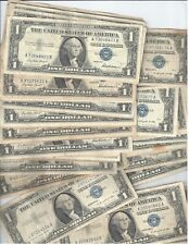 🔥Lot of 5 1935+1957 Silver Certificates Dollar $1 Bills Blue Seal VG-VF+ picture