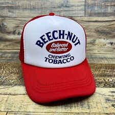Beech Nut Chewing Tobacco Mens Trucker Hat Red Snapback Vintage Ad Logo Ball Cap picture