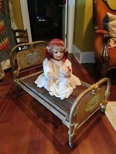 Antique Salesman Sample Childs Bed Iron Chicago Bed Co RARE Great For Dolls BIG picture