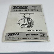 Zebco Manual 44 Vintage Cast Reel ( Original Paperwork Only )  Scarce picture