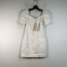 Women's Alice and Olivia Vintage Sugar Short Sleeve Mini Dress, Size 2 - Ivory picture