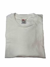 Vintage 1980’s Hanes Single Stitch Blank White T Shirt USA Men’s XL New picture