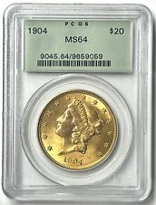 1904 $20 Gold Liberty Double Eagle PCGS MS64 Old Green Holder- Premium Quality picture