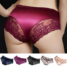 Shiny Satin Silky Knickers Sexy Briefs Women Underwear Lace Panties Seamless US picture