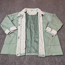 Blair Jacket Womens 2XL Green Full Zip Lined Coat Hooded Vintage picture