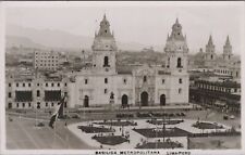 RPPC Postcard Basilica Metropolitana  Lima Peru  picture