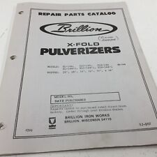 Genuine Brillion XL-144 XLC-144 X-Fold Pulverizer Parts Catalog 5J802 1996 picture