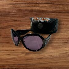 Vintage Ed  Hardy Sunglasses EHS002 65-15 black with case and cleaning towel  picture