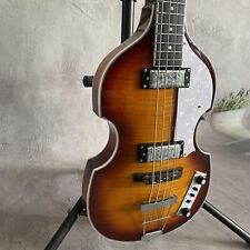 Custom 4String Hofner Ignition Electric Bass Guitar Flamed Maple Top Hollow Body picture