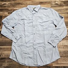Stillwater Supply Shirt Mens Medium Blue Button Up Fishing Long Sleeve Vented picture