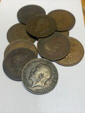 1895-1947 United Kingdom British Large Penny - Random 10 Coin Lot AG Or Better picture