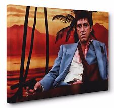 Scarface Al Pacino Framed Canvas Wall Art (Ready To Hang) picture