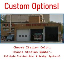 NEW Fire Station FIREHOUSE 3 Open Bays - N Scale 1:160 Improved CUSTOM OPTIONS picture