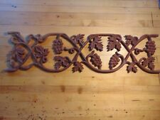 Old rusty cast iron grape and leaves panel 29